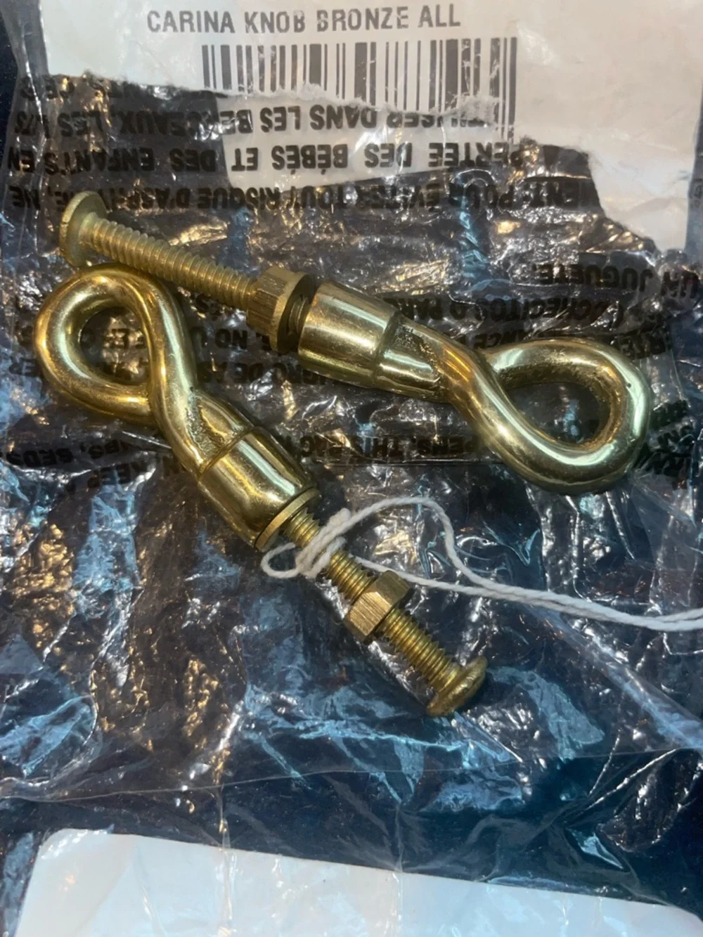 Anthropologie Carina Brass Twist Knobs, Set of 2 NWT sold out - Picture 6 of 8